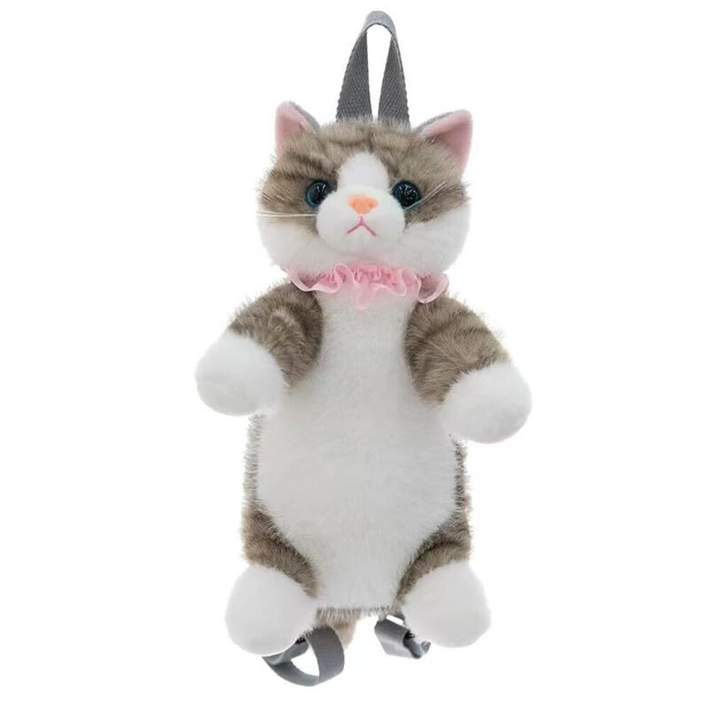 7191 Stuffed Animals Backpack - Lifelike Stuffed Cat Plush Backpack